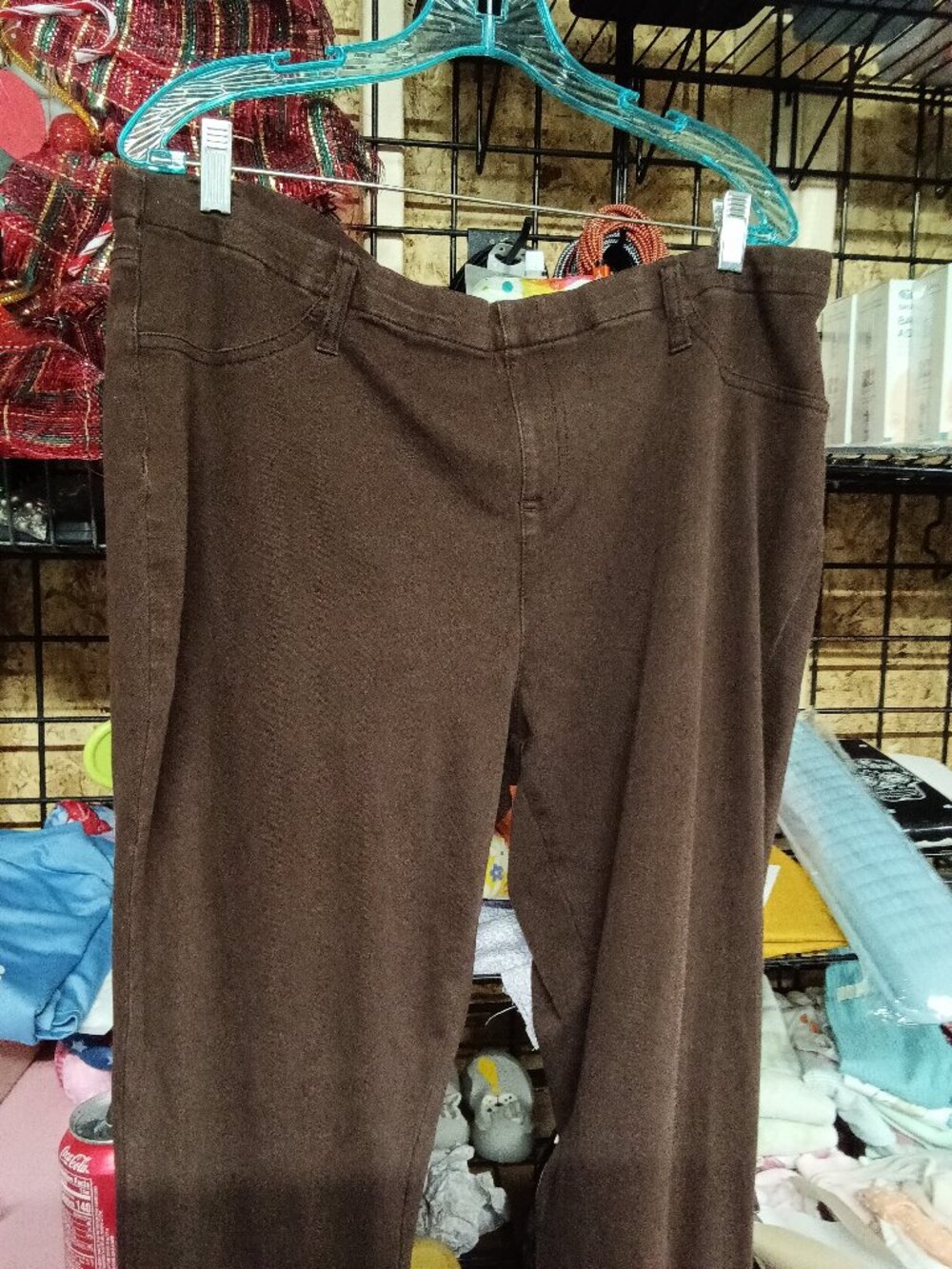 Faded Glory Women's Pants 3X Brown - Comfortable Stretch Fit